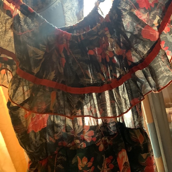 Vintage 70’s on/off shoulder ruffle dress - Picture 8 of 8